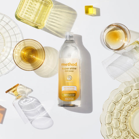 super shine liquid dish soap - coastal citron, 16 fl oz