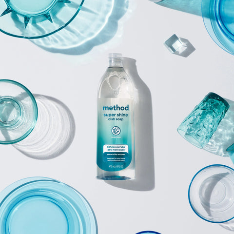 super shine liquid dish soap - dewy daze, 16 fl oz