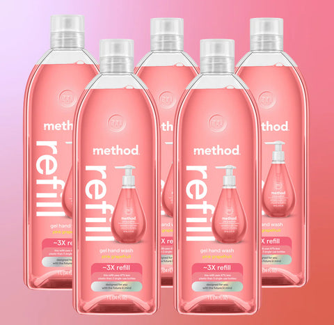 pink grapefruit gel hand wash refill 5-count bundle, 170 fl oz